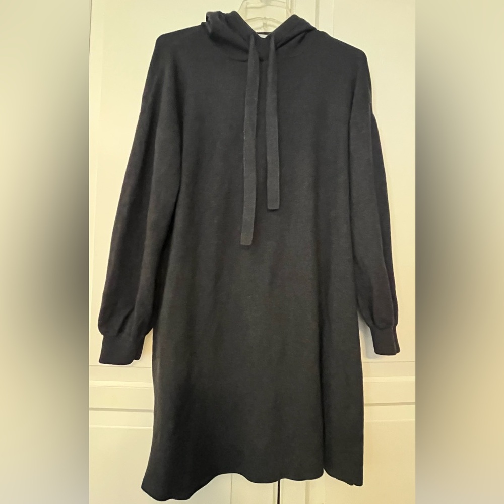 Loft Gray Sweater Hoodie Dress, Like New